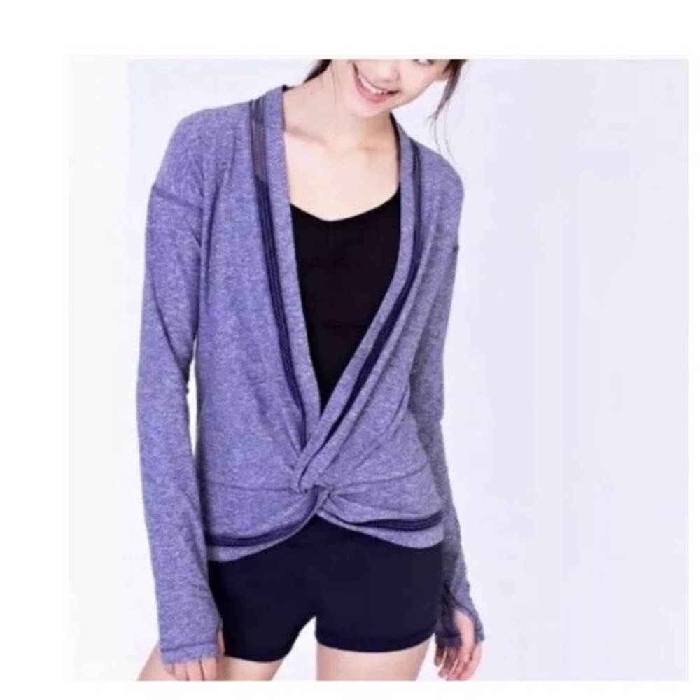 Ivivva lululemon own the move twist knit faux shrug top